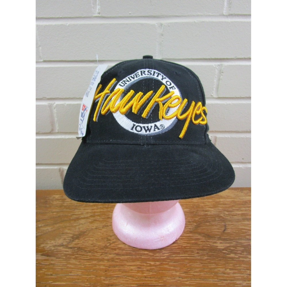NWT - Iowa Hawkeyes University Vintage Snapback Hat Circle Script NCAA The Game - Picture 1 of 10